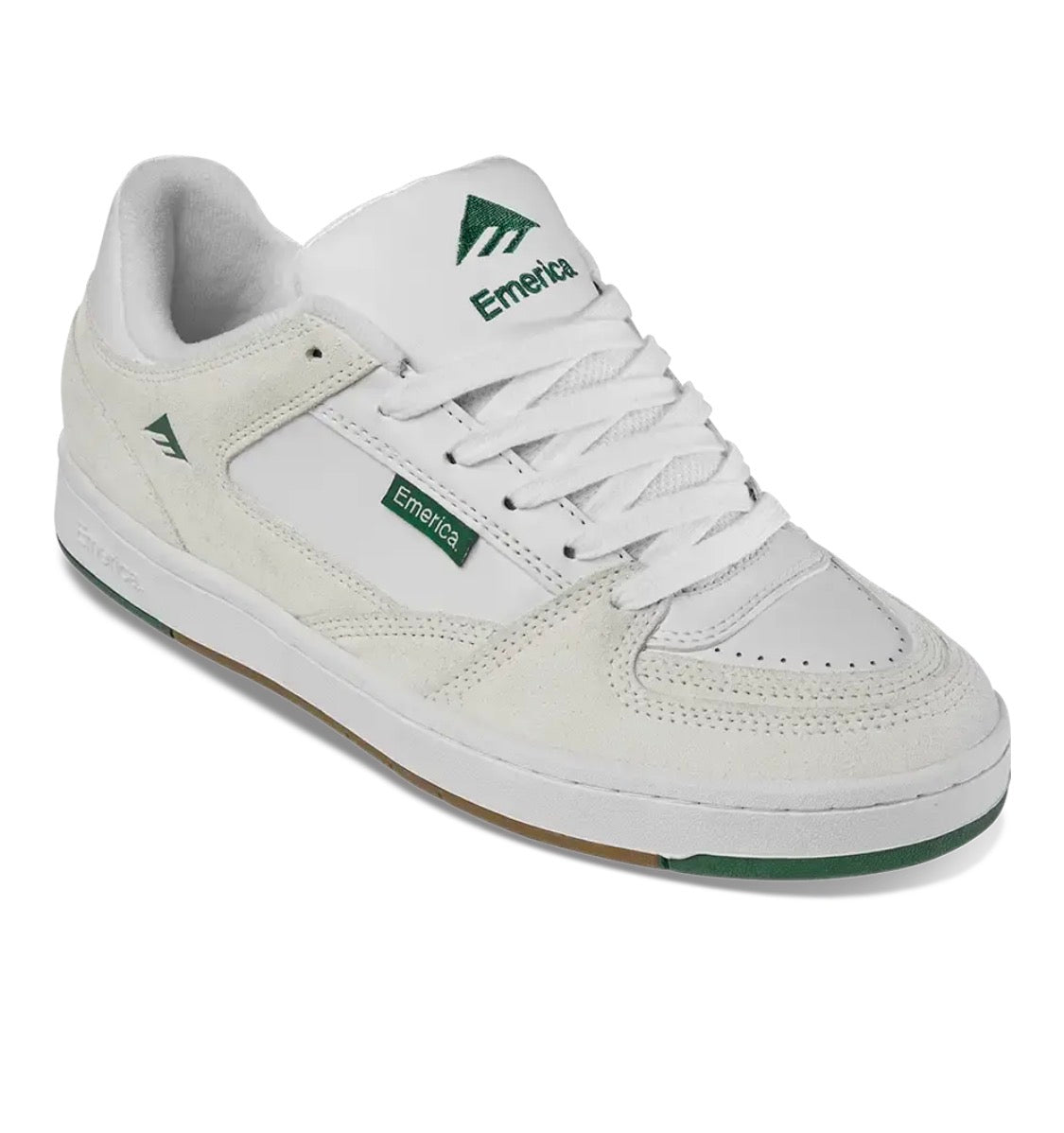 Emerica Mute Skate Shoes - White/Light Grey
