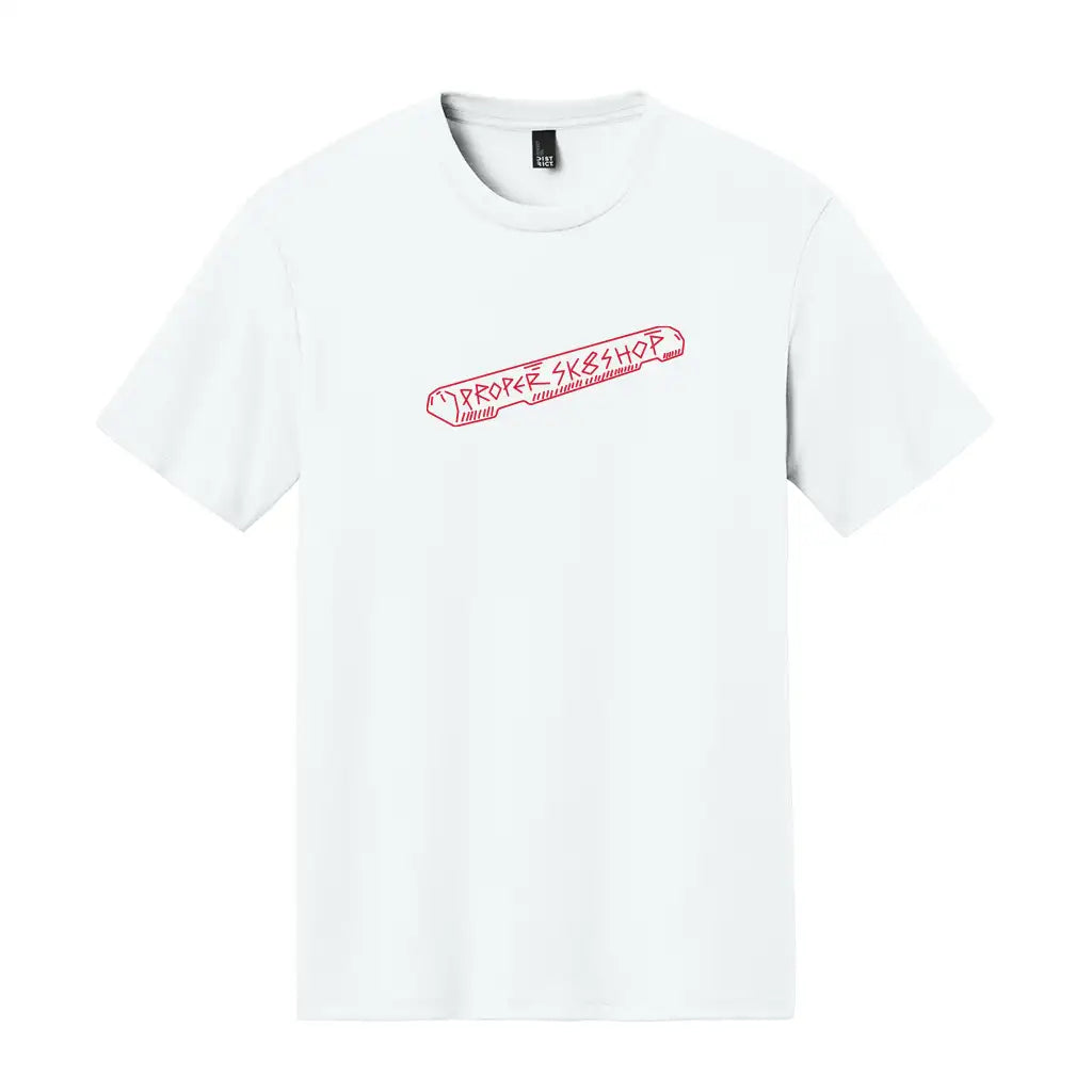 Proper Skateshop Shop Curb T-Shirt Red / White