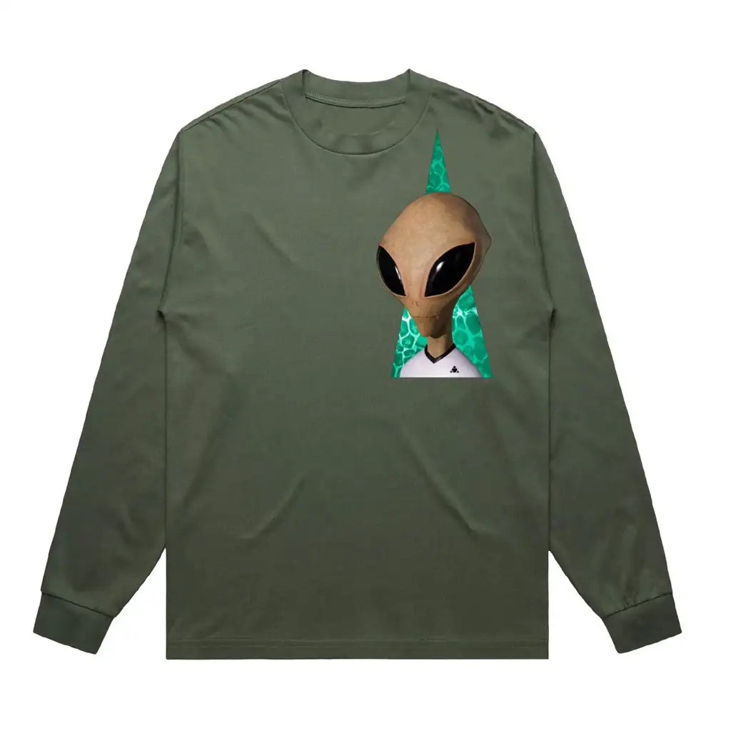 Alien Workshop Visitor Reality LS T-Shirt Green