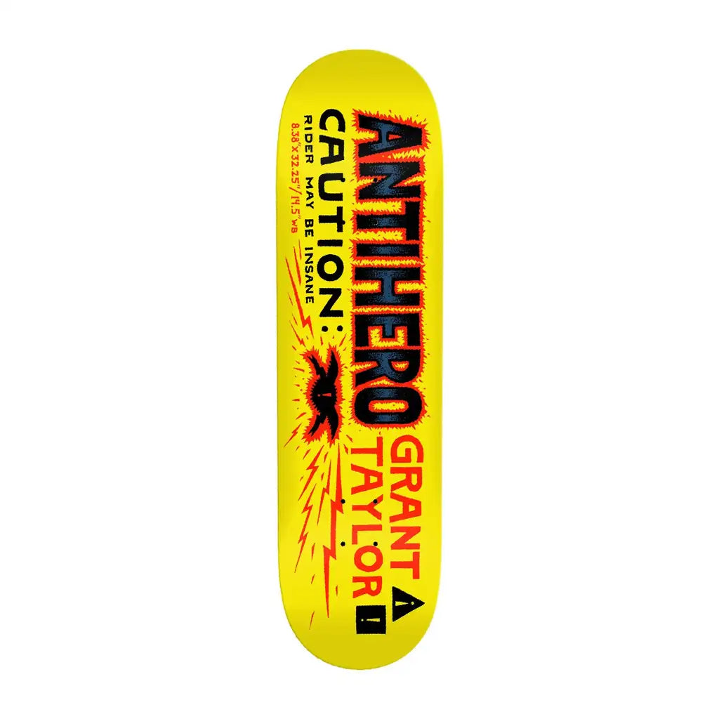 Anti Hero Grant Caution Skateboard Deck 8.38