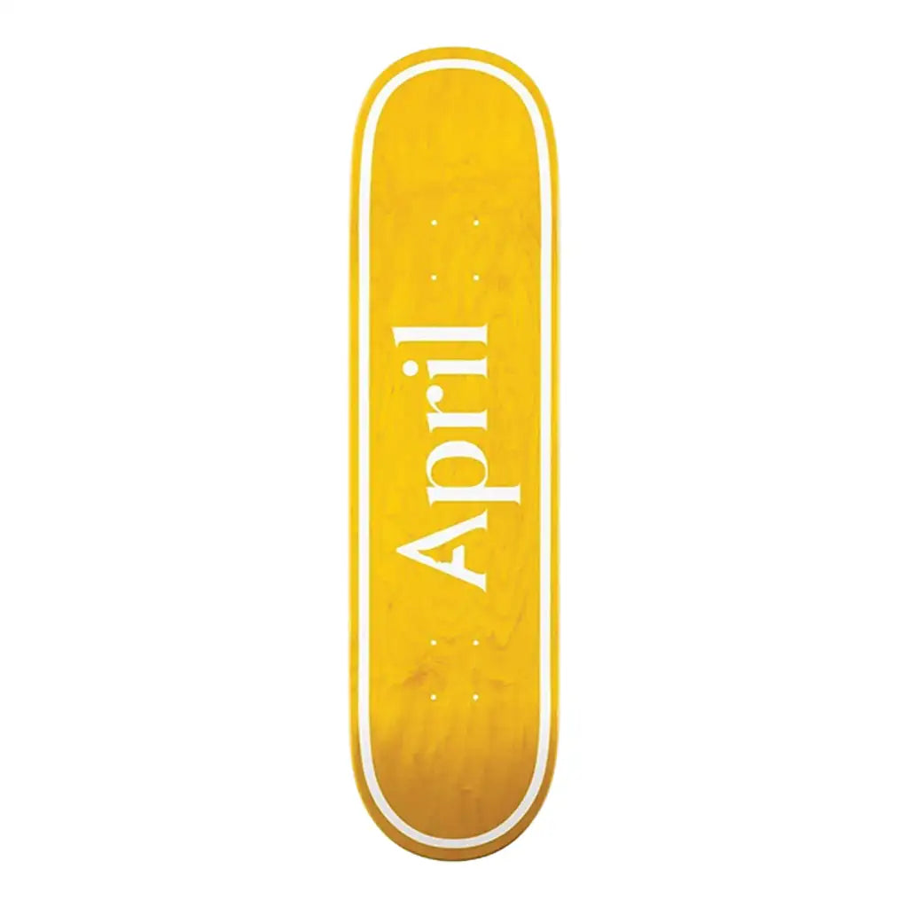 April OG Logo Skateboard Deck 8.5 Yellow
