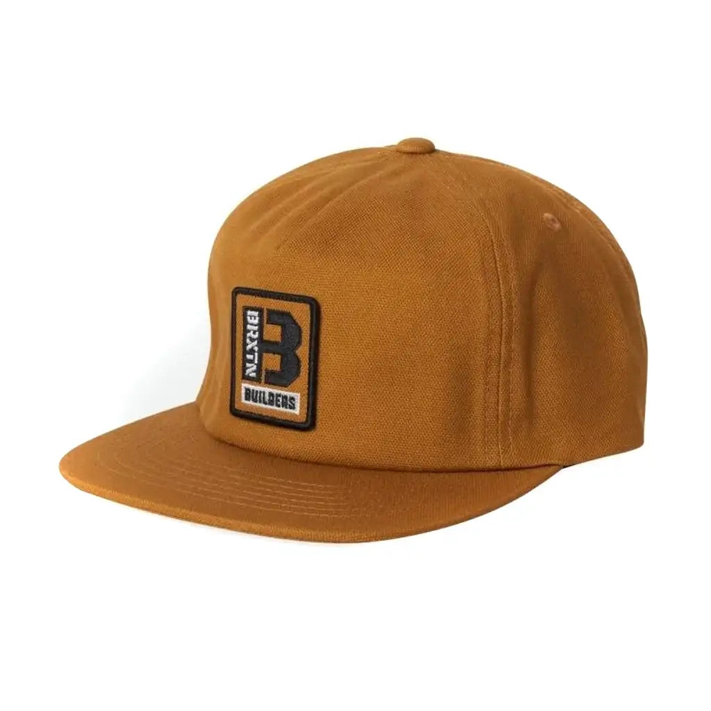 Brixton Builders Snapback Hat Brown