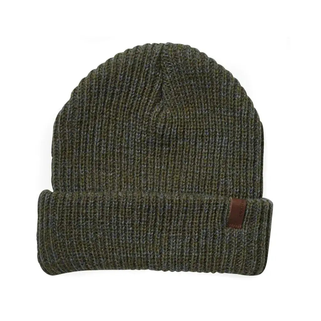 Brixton Marled Chunky Beanie Olive Charcoal