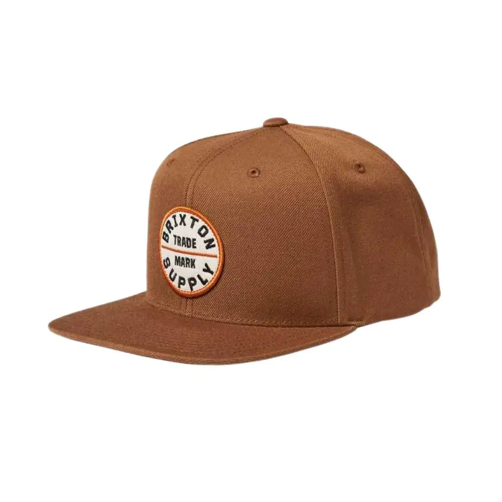 Brixton Oath III Snapback Hat Pinecone Brown