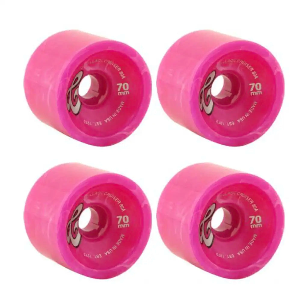 Cadillac Cruisers 70MM 80A Skateboard Wheels Pink Marble