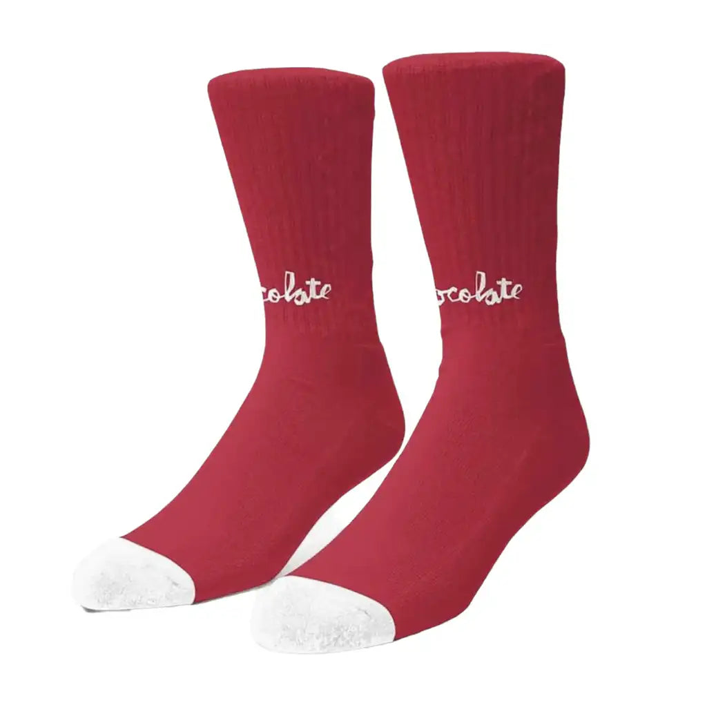 Chocolate Lost Chunk Socks Red