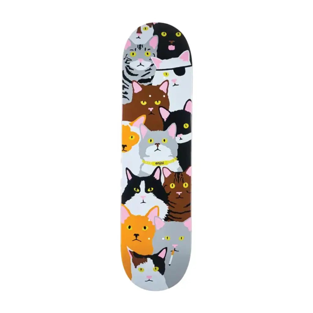 Enjoi Cat Collage Skateboard Deck 8.25