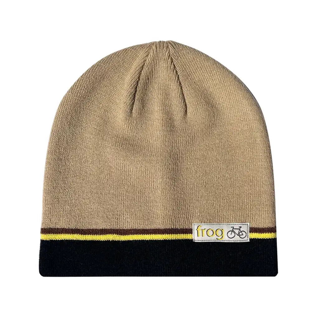 Frog Bicycle Beanie Beige