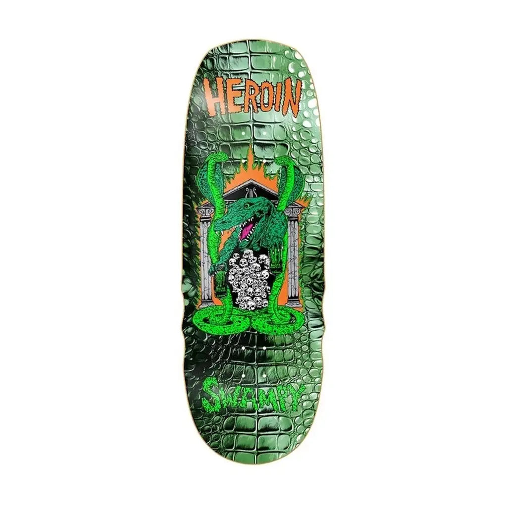 Heroin Swampy Knock Off Shaped Skateboard Deck 10.6
