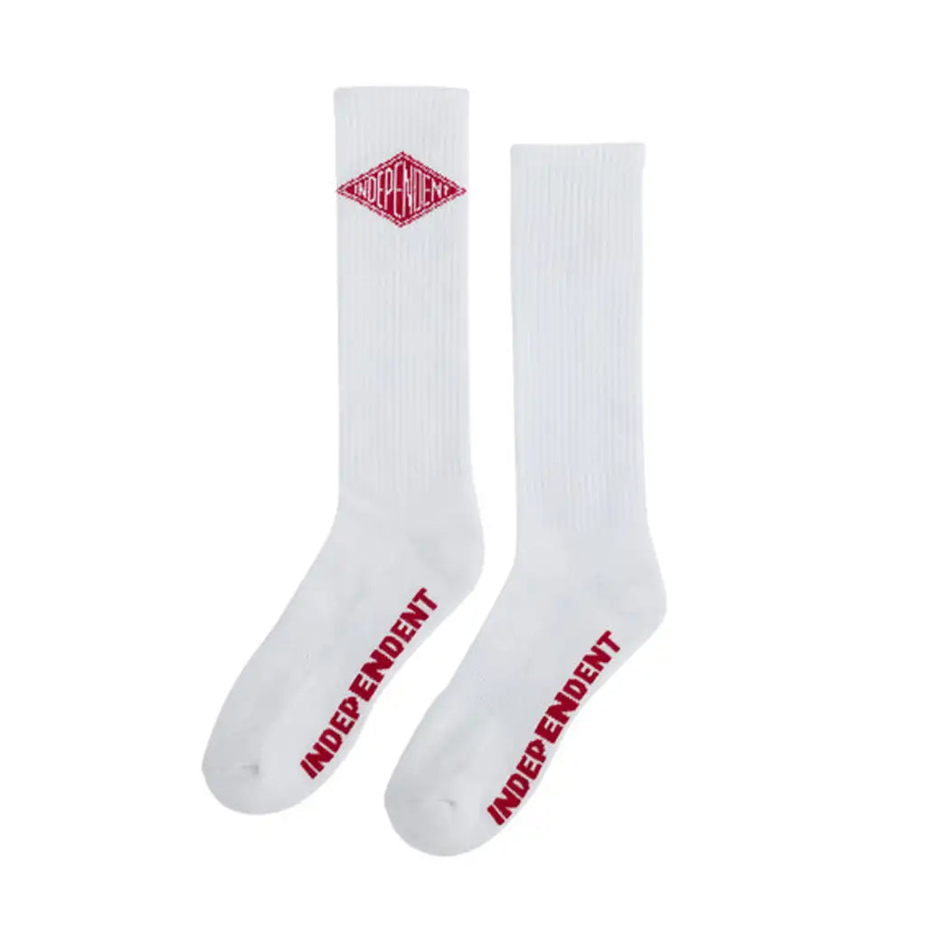 Independent Diamond Groundwork Crew Sock White
