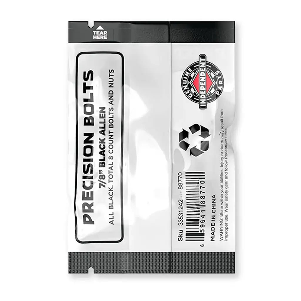 Independent Genuine Parts 7/8" Allen Skateboard Hardware Black 3