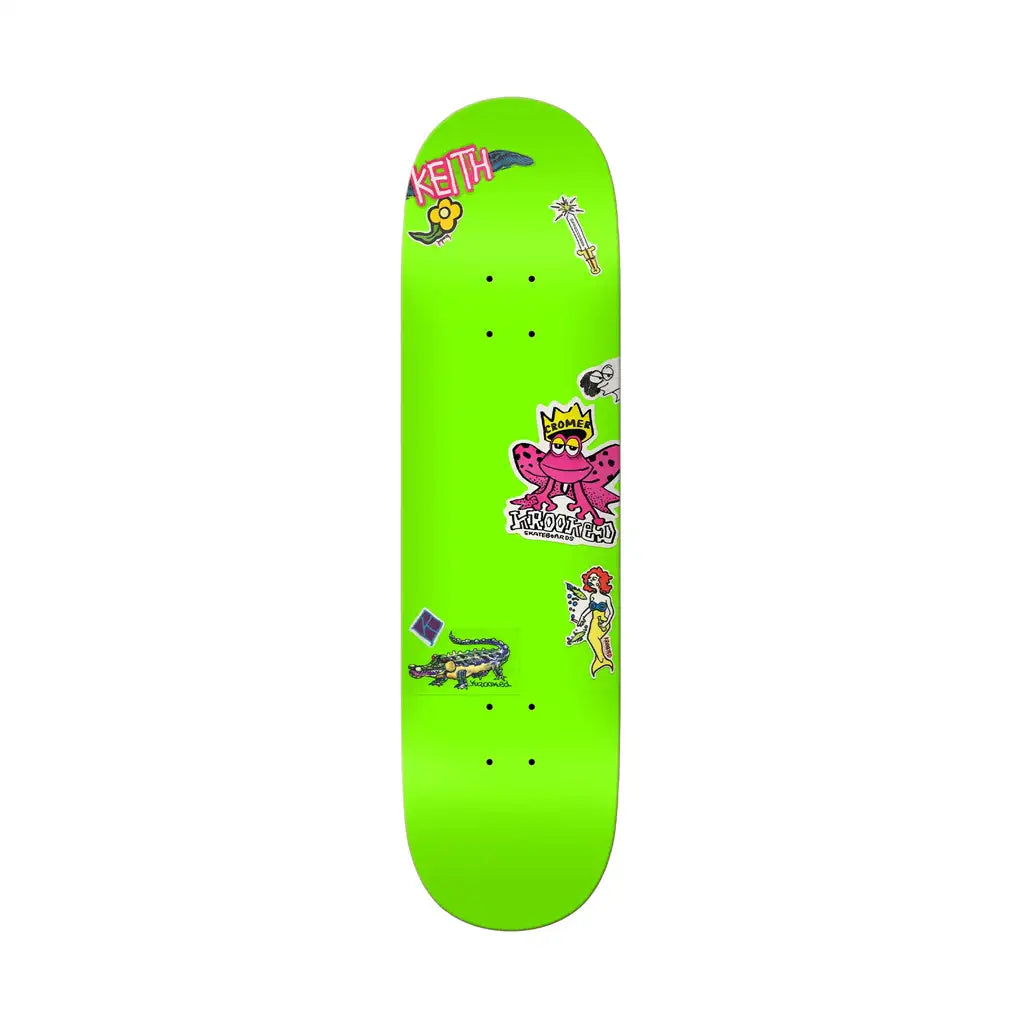 Krooked Cromer Neon Sticker Deck 8.25