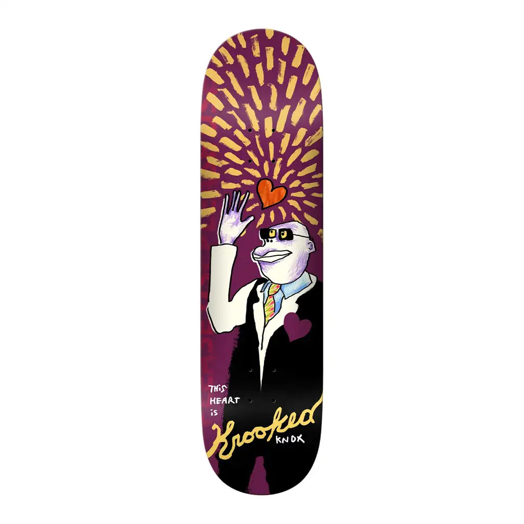 Krooked Knox This Heart Skateboard Deck 8.5”