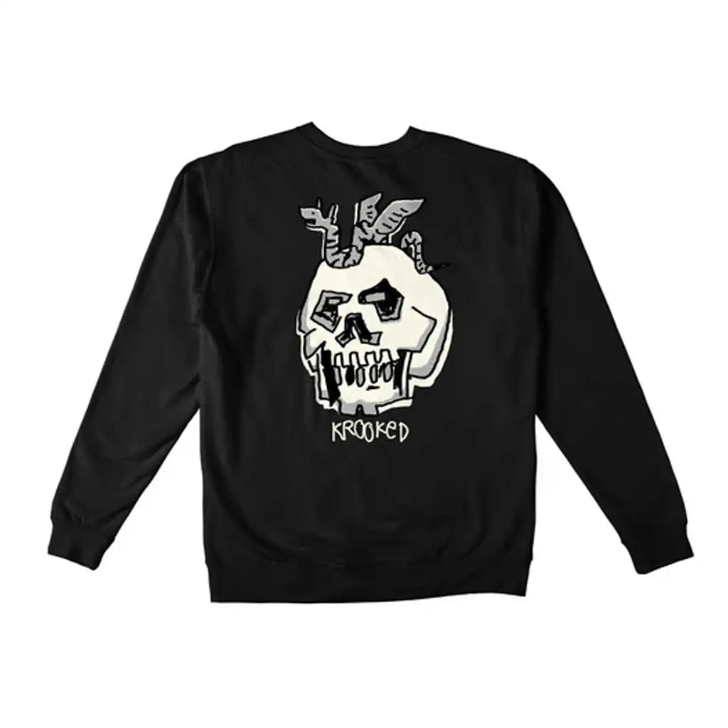 Krooked No Monster Crewneck Sweatshirt Black