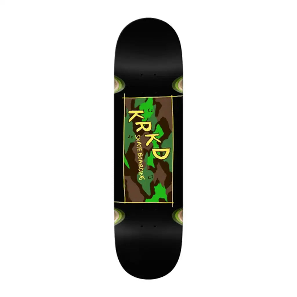 Krooked Team Kamo Skateboard Deck 8.25 Black