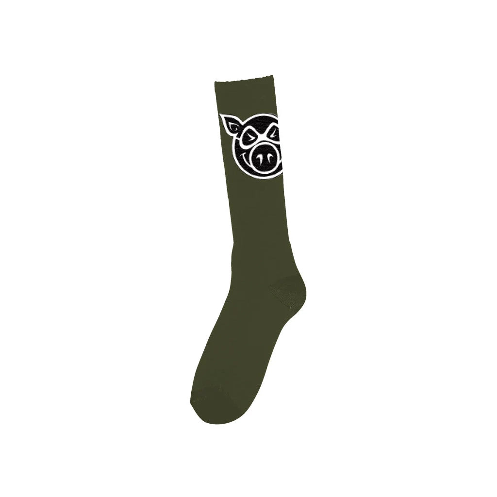 Pig Head Tall Socks