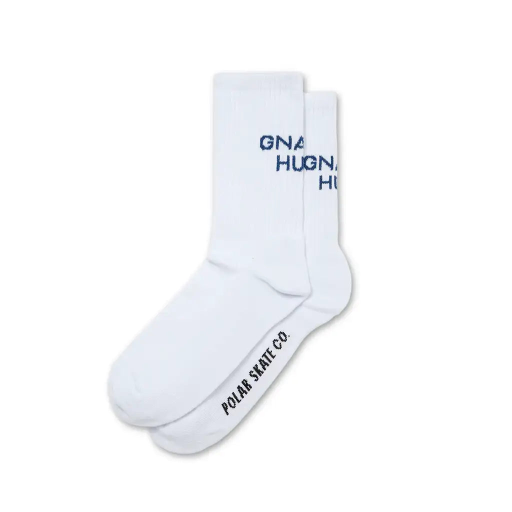 Polar Gnarly Huh! Socks White