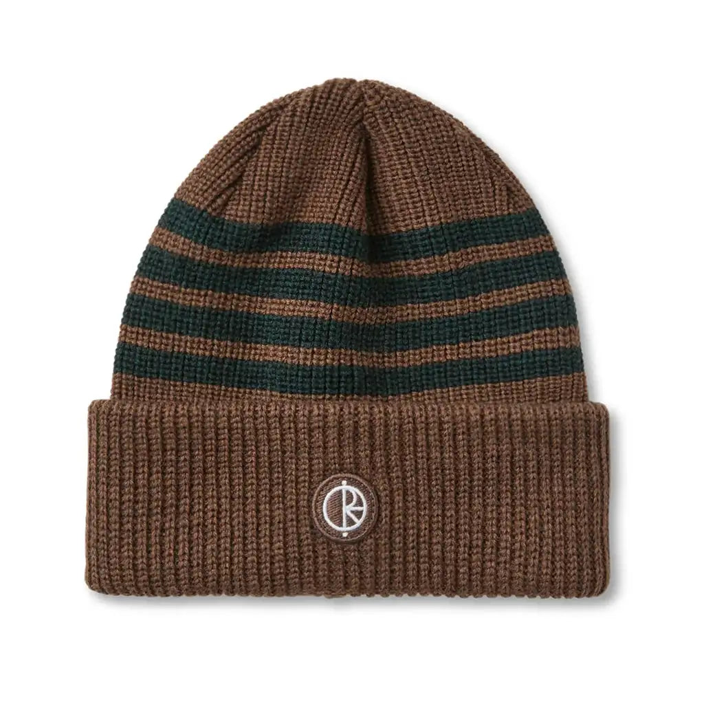 Polar Stripe Merlino Beanie Brass / Dark Green