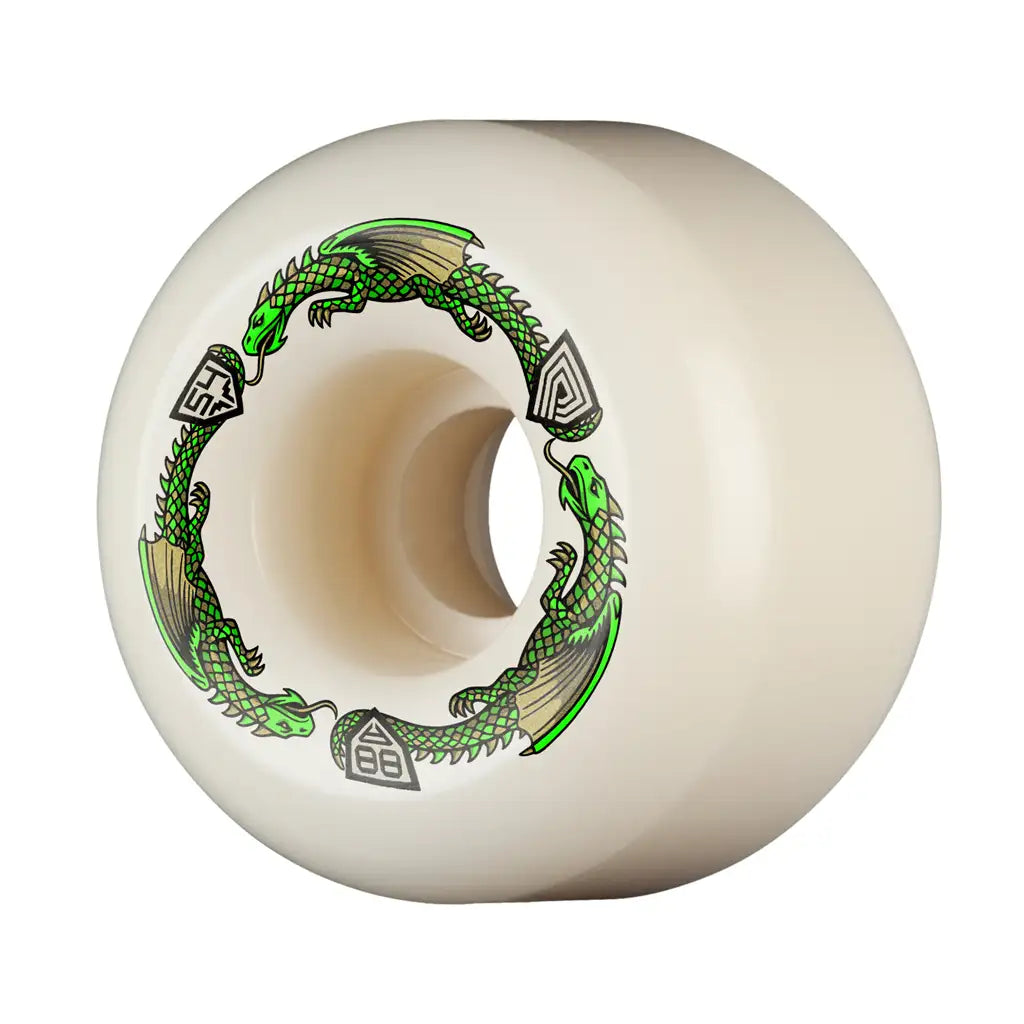 Powell Peralta Dragon Formula 93a A2 54MM Skateboard Wheels Off White