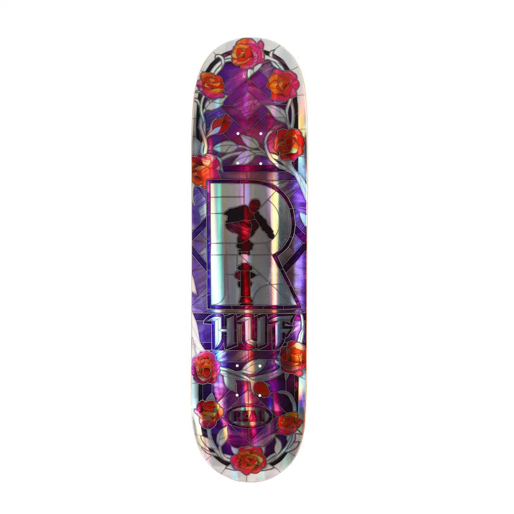 Real Huf Holo Cathedral Holographic Skateboard Deck 8.25