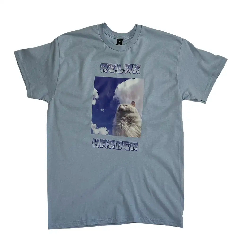Kinda Mellow Relax Harder T-Shirt Blue