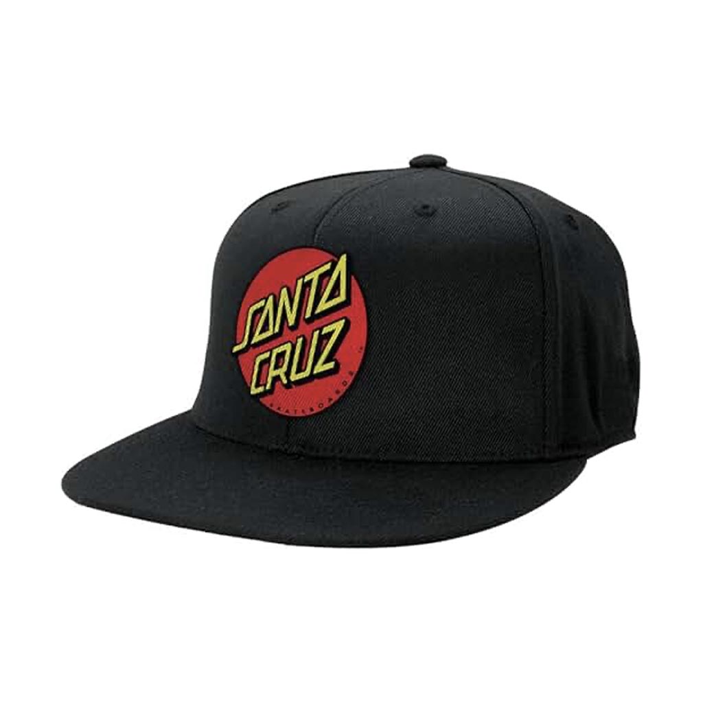 Santa Cruz Classic Dot Fitted Stretch Hat Black