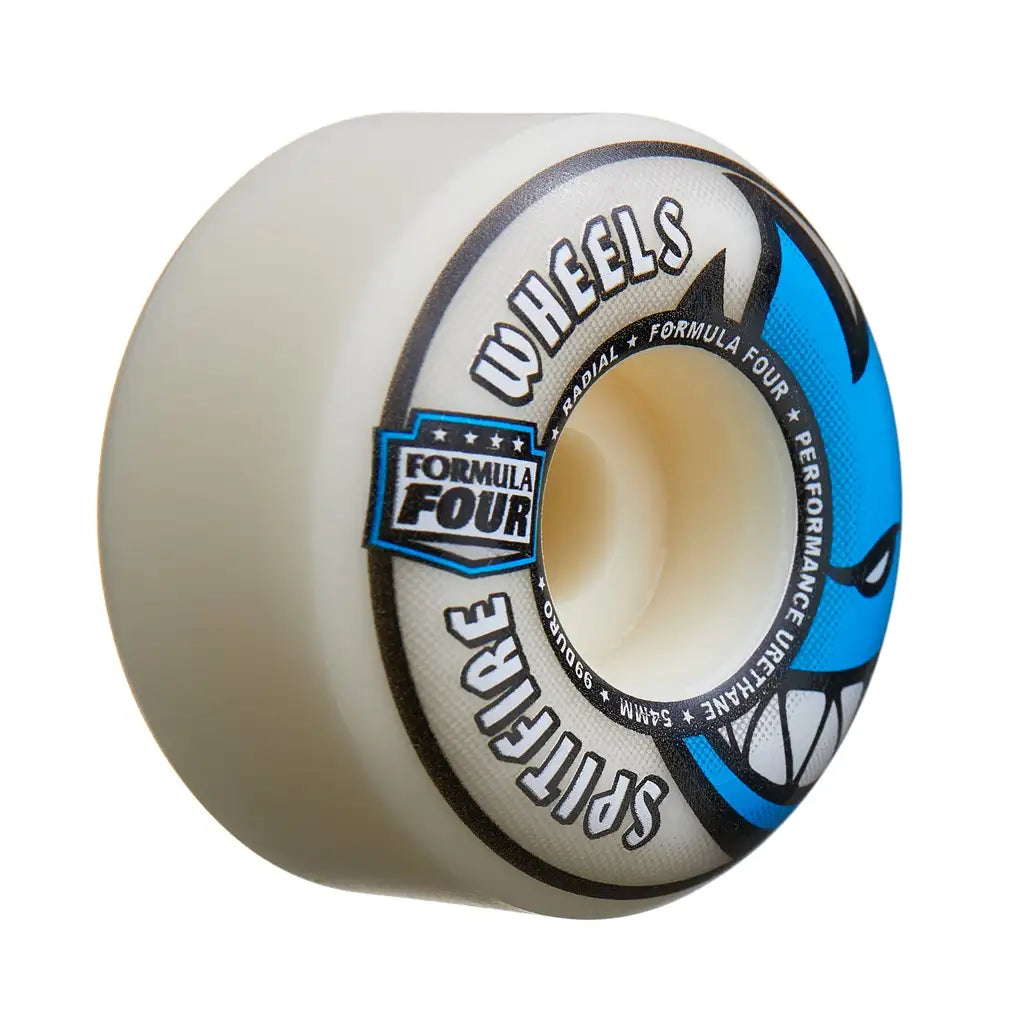 Spitfire Formula Four Radial 99D Skateboard Wheels White / Blue 3