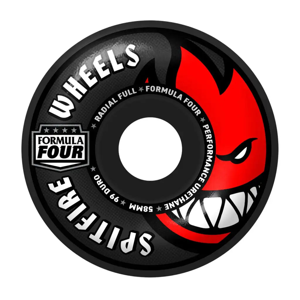 Formula Four Radial Full 58mm 99a Skateboard Wheels Black