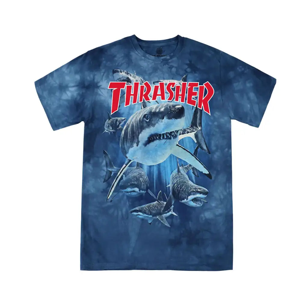 Thrasher X Mountain Shark T-Shirt Navy