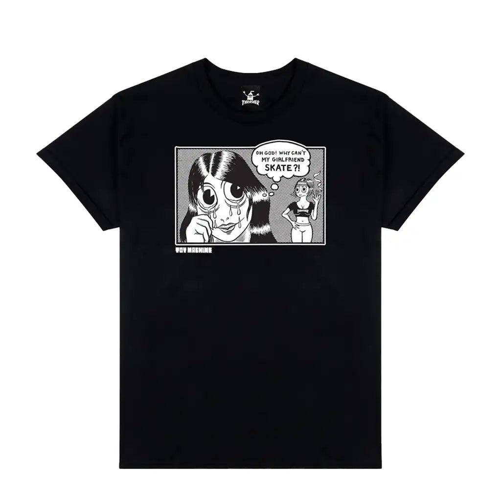 Thrasher X Toy Machine Girlfriend T-Shirt Black
