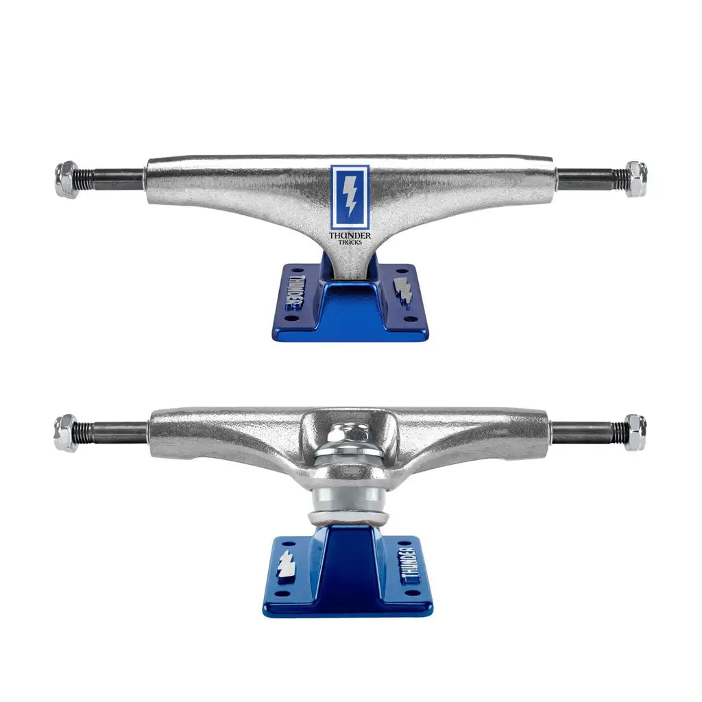 Thunder Boxed Hollow Light Skateboard Trucks Polished / Blue 2
