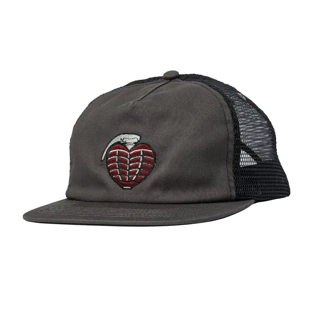 OG Grenade Snapback Hat Grey