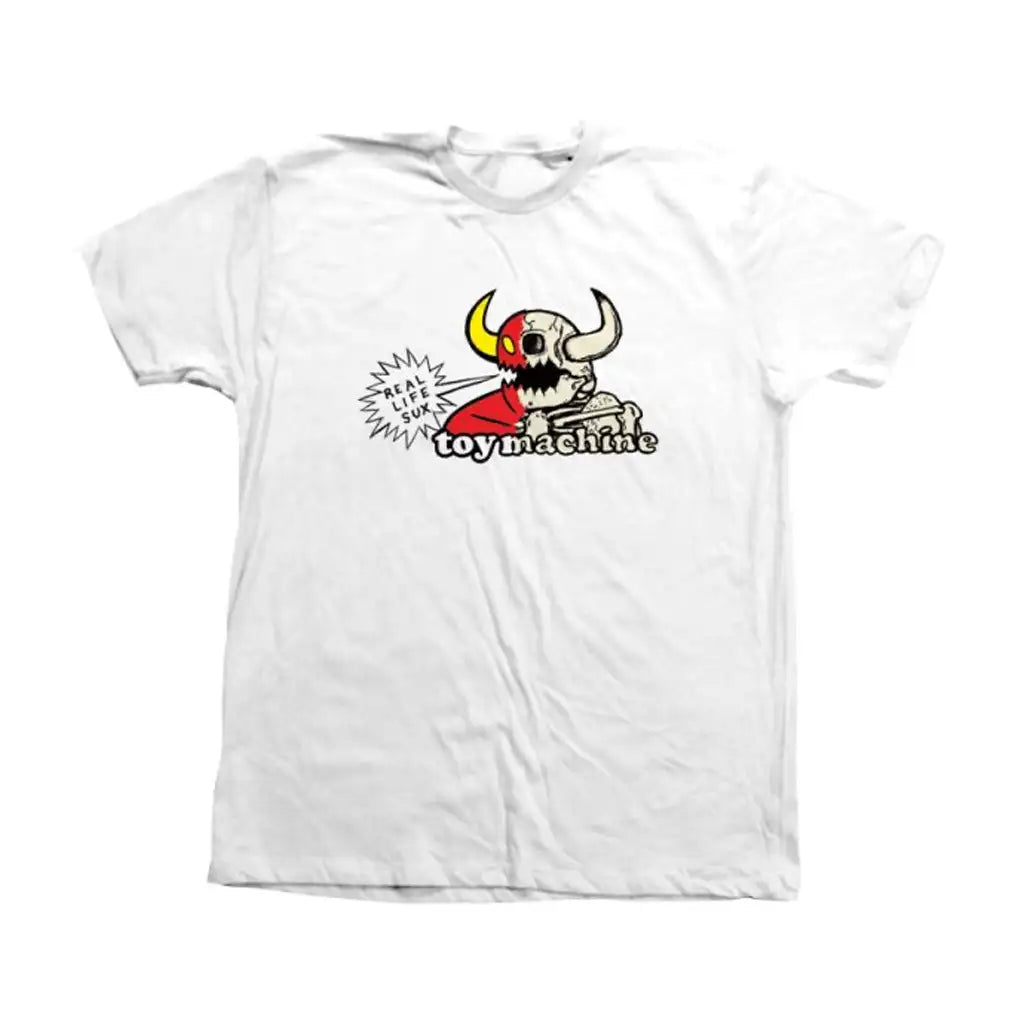Toy Machine Real Life Sux T-Shirt White