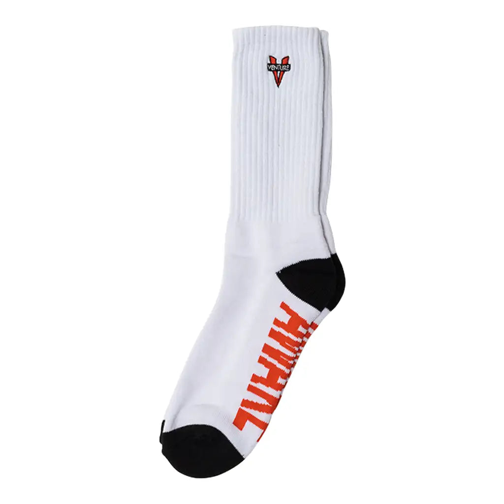 Venture. Heritage EMB Socks White