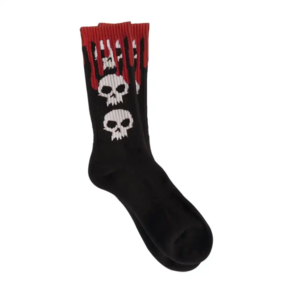 Zero 3 Skull Blood Socks Black