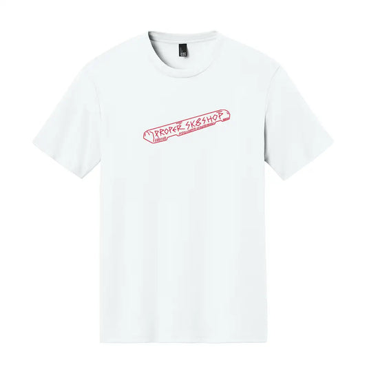 Proper Skateshop Shop Curb  T-Shirt Red / White