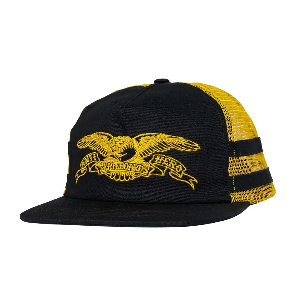 Anti Hero Basic Eagle Snapback Hat Black / Yellow