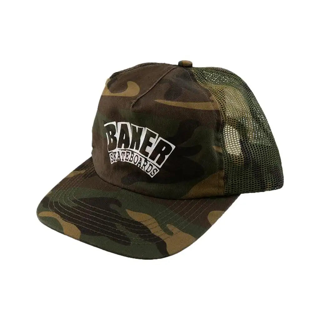 Baker Arch Logo Trucker Hat Camo