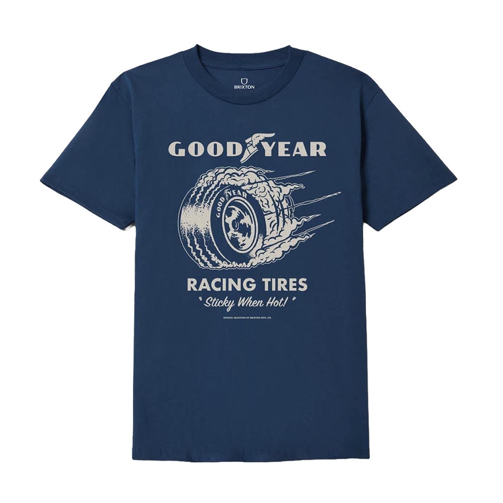 Brixton Goodyear Cheater Slick T-Shirt Navy