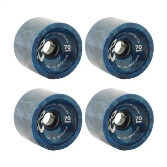 Cadillac Cruisers 70MM 80A Skateboard Wheels Blue Marble