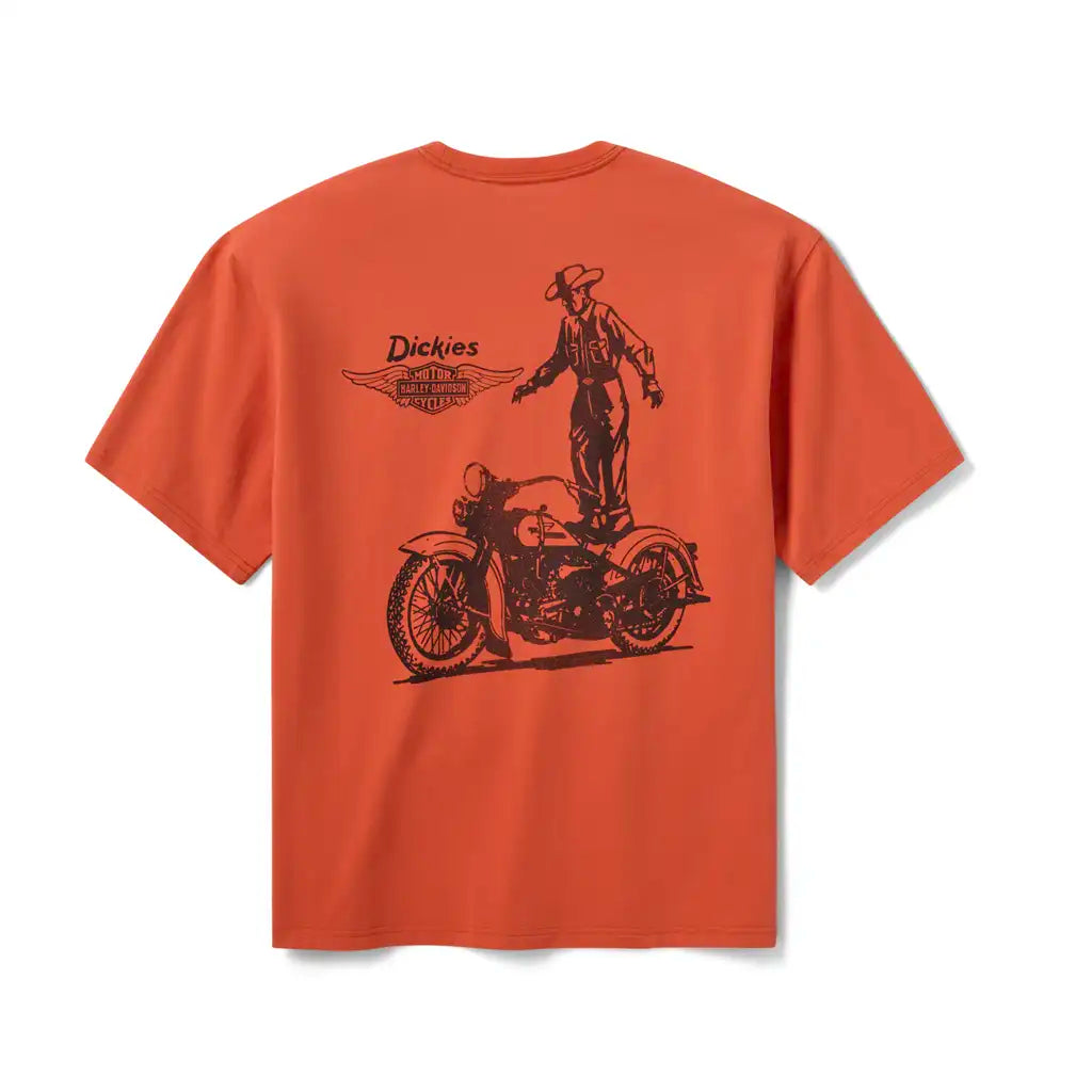 Dickies X Harley Davidson Vintage T-Shirt Orange