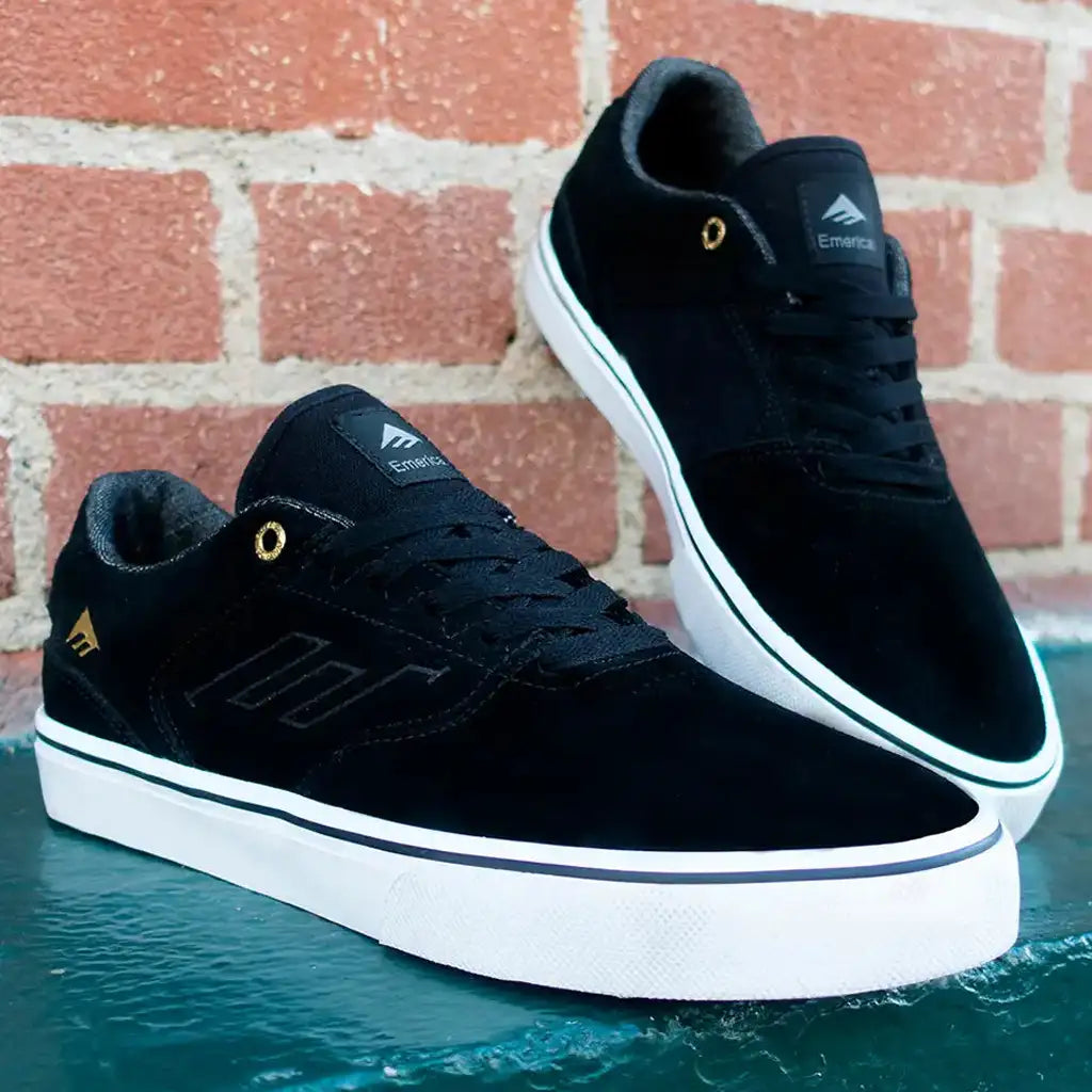 Emerica Low Vulc Skateboard  Shoe Black / Gold / White 2
