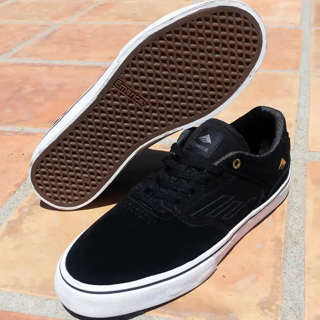 Emerica Low Vulc Skateboard  Shoe Black / Gold / White 3