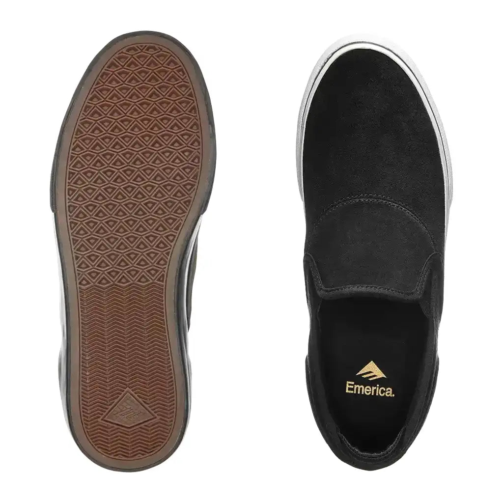 Emerica Wino G6 Skateboard  Shoe Black / White / Gold 3