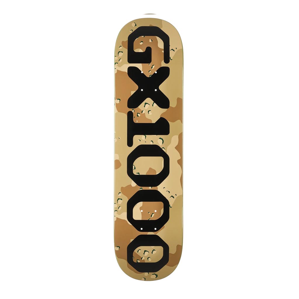 GX1000 Team OG Logo Skateboard Deck Camo / Black 8.25
