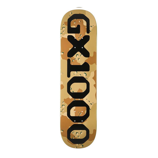 GX1000 Team OG Logo Skateboard Deck Camo / Black 8.25