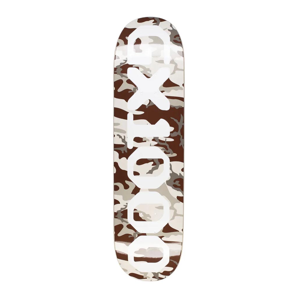 GX1000 Team OG Logo Skateboard Deck Camo / White  8.375