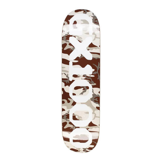 GX1000 Team OG Logo Skateboard Deck Camo / White  8.375