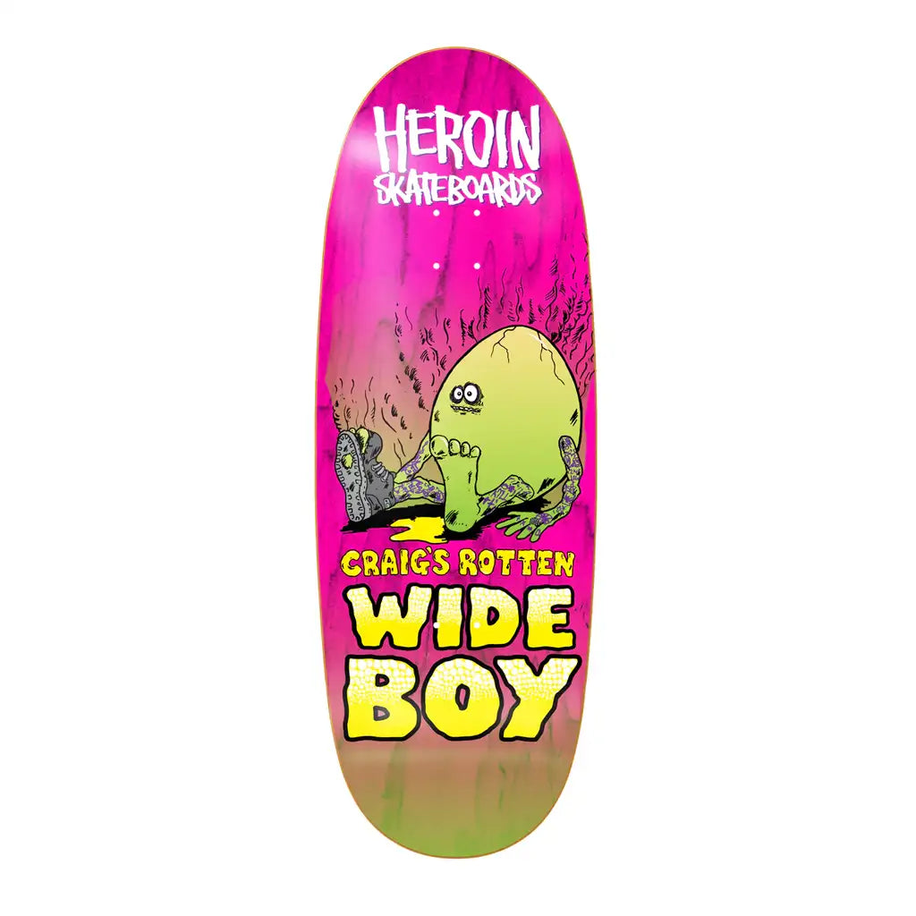 Heroin Questions Rotten Wide Boy Skateboard Deck 10.75 Assorted