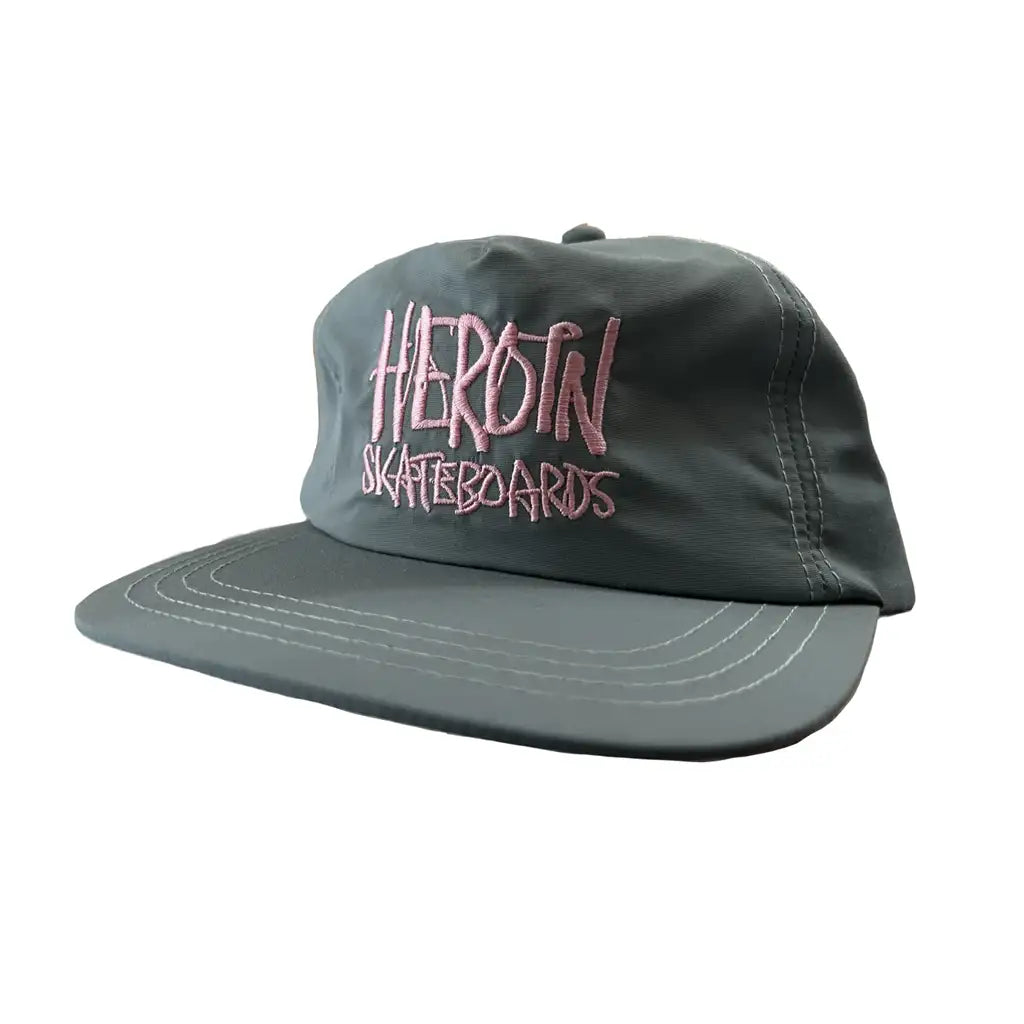 Heroin Script Nylon Snapback Grey / Pink